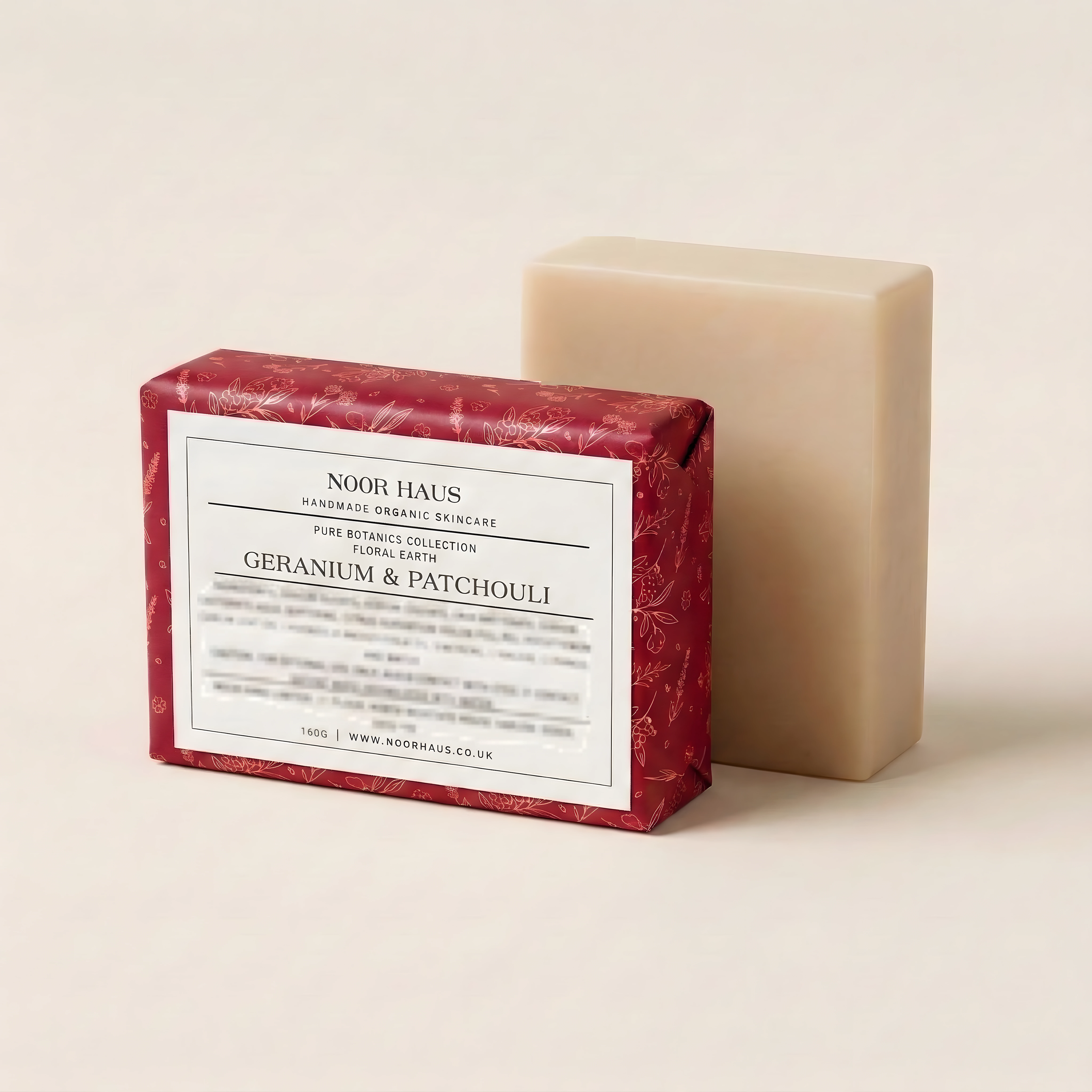 Geranium & Patchouli Soap side view