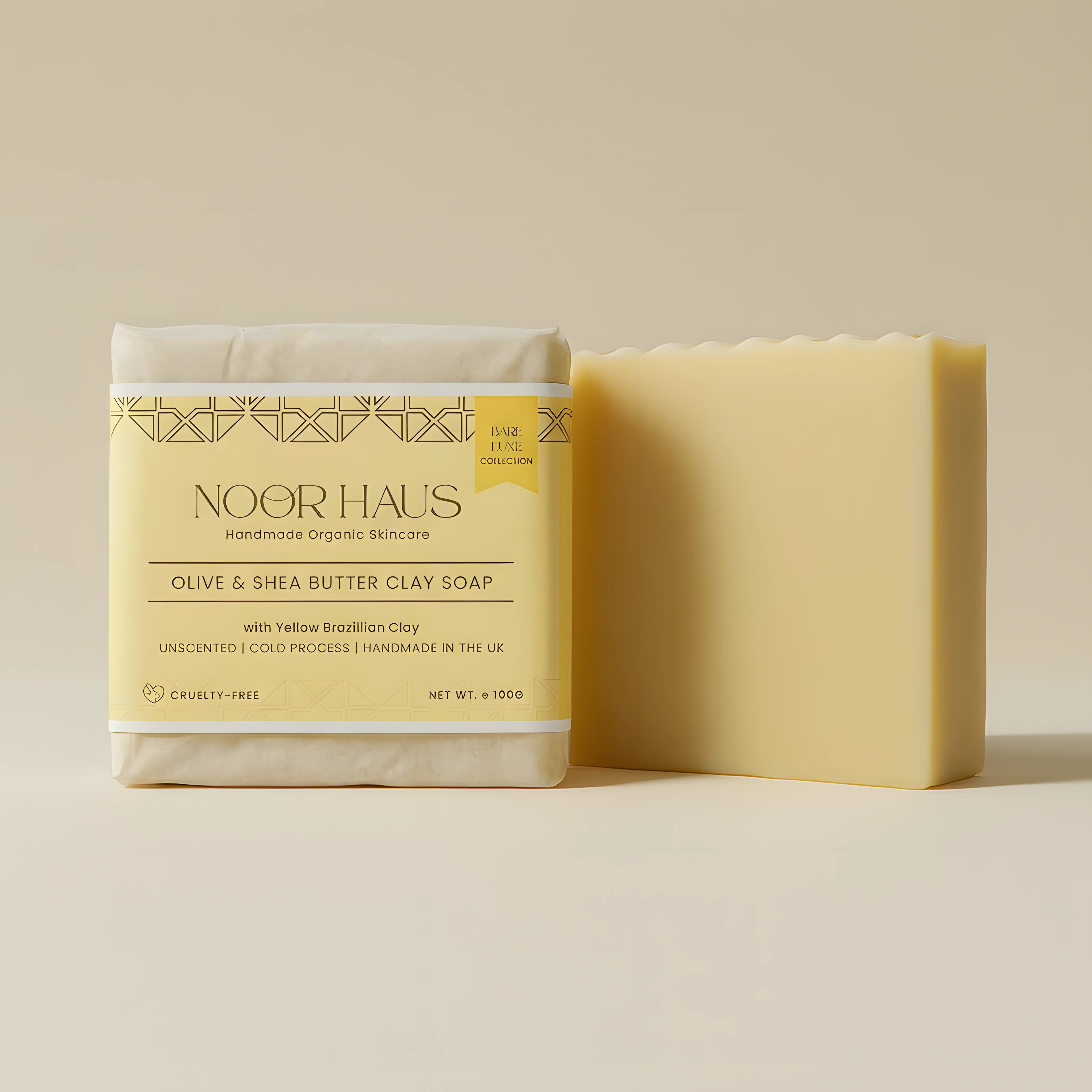 Yellow Brazilian Clay Soap side view