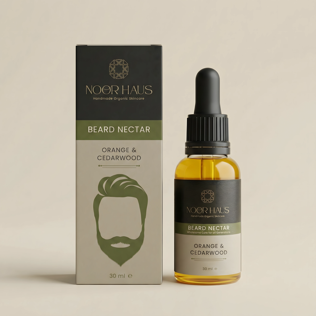 Orange & Cedarwood Beard Oil side view