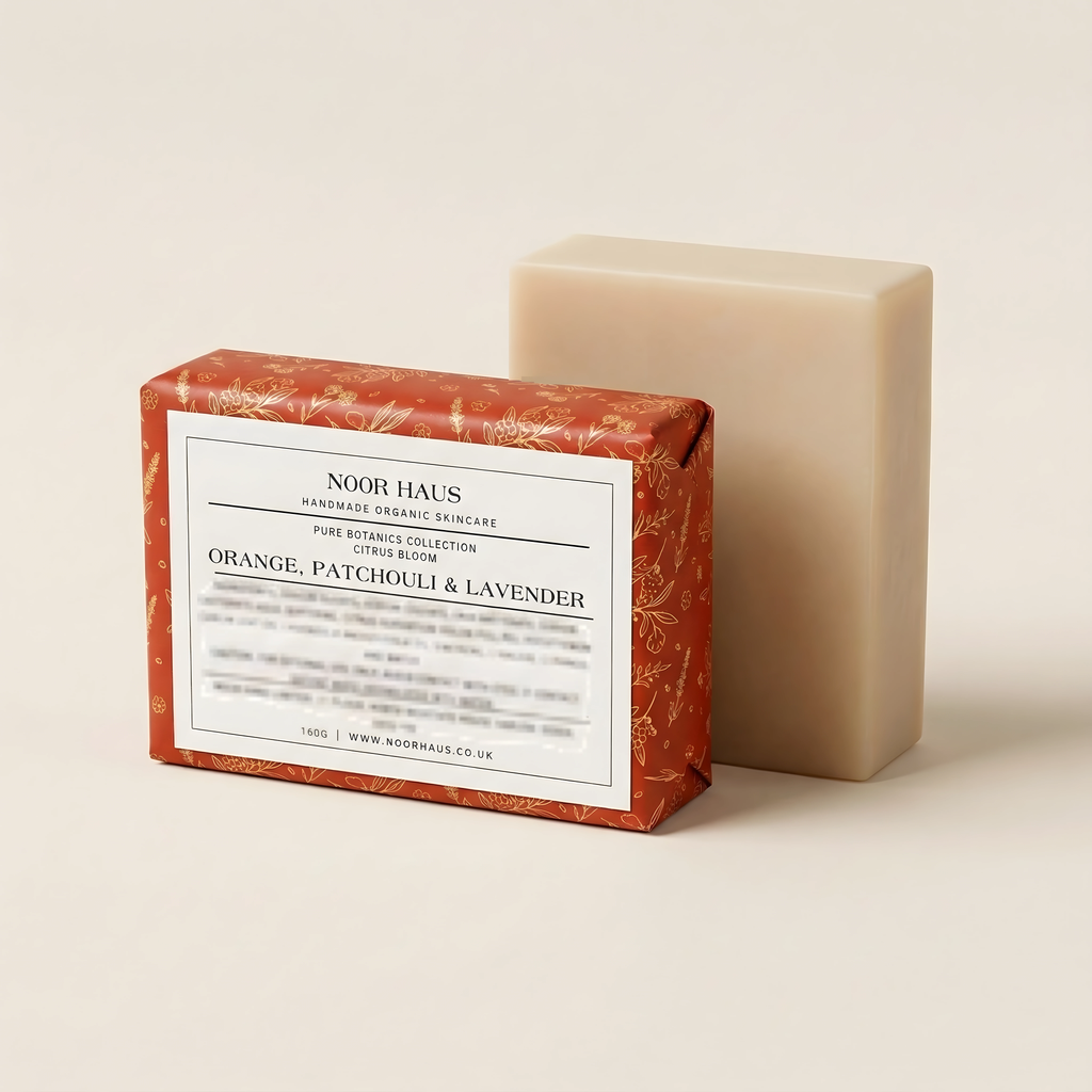 Orange Patchouli & Lavender Soap side view