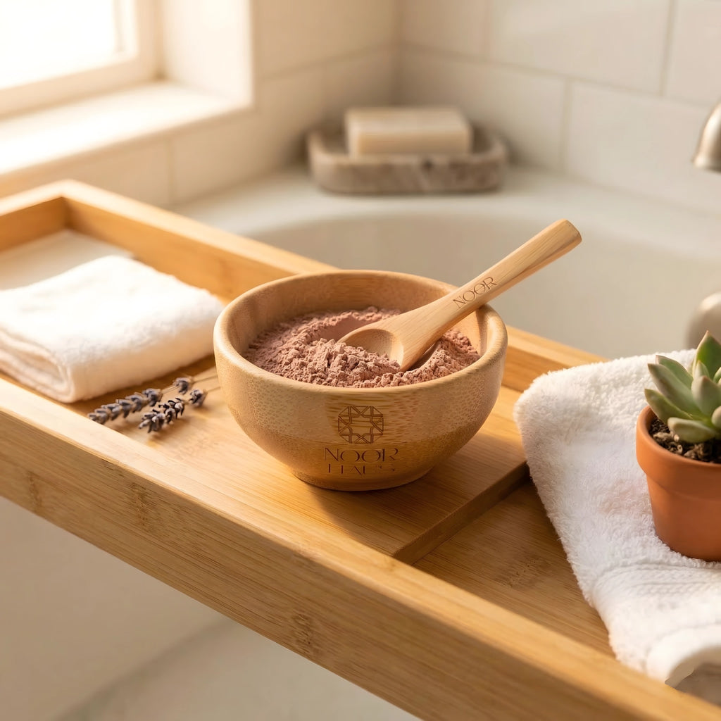 Noor Haus Mini Facial Mask Bamboo Bowl Set