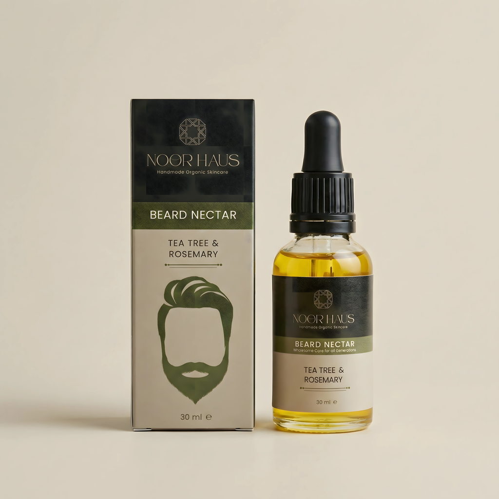 Tea Tree & Rosemary Beard Oil side view