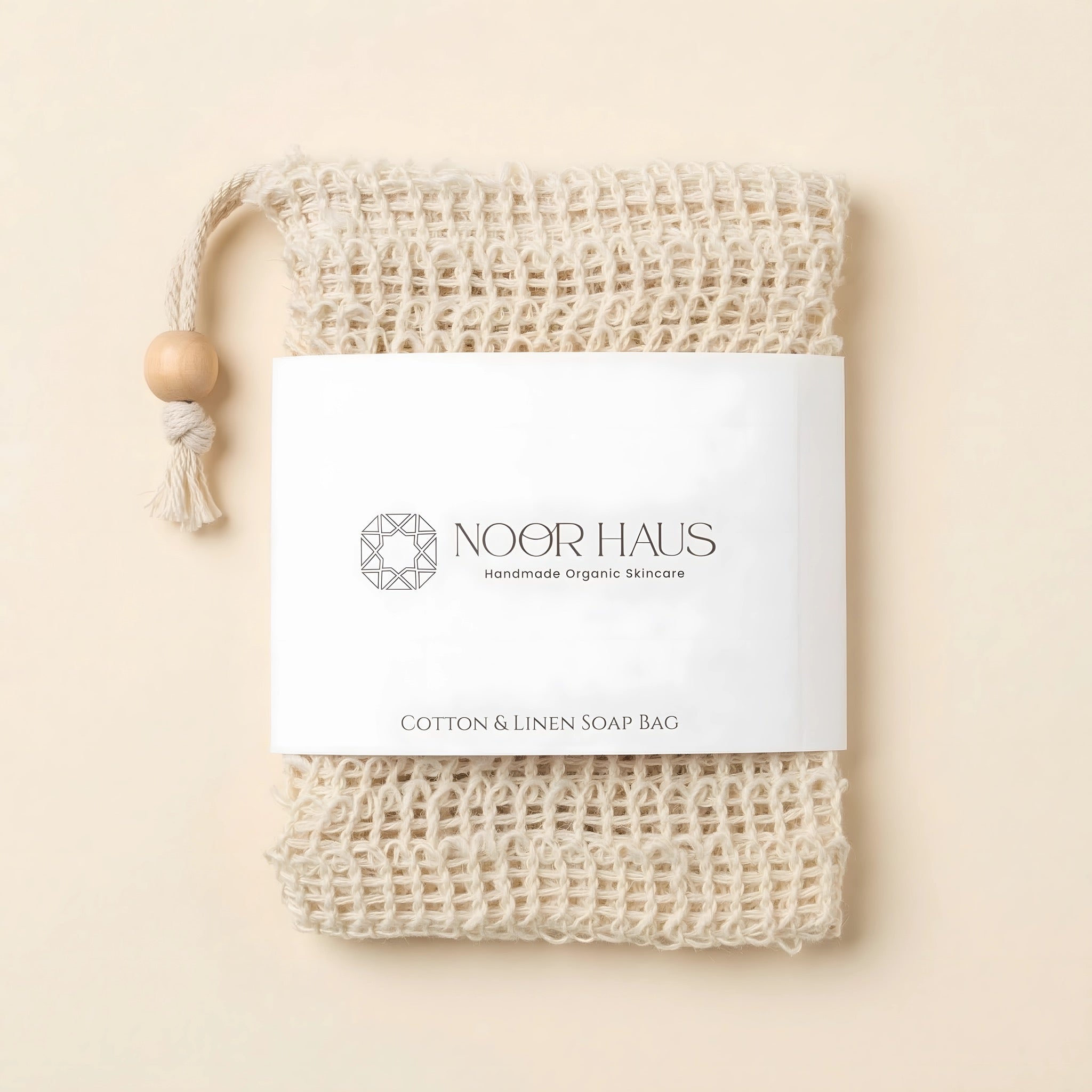 Noor Haus Cotton & Linen Soap Saver Bag