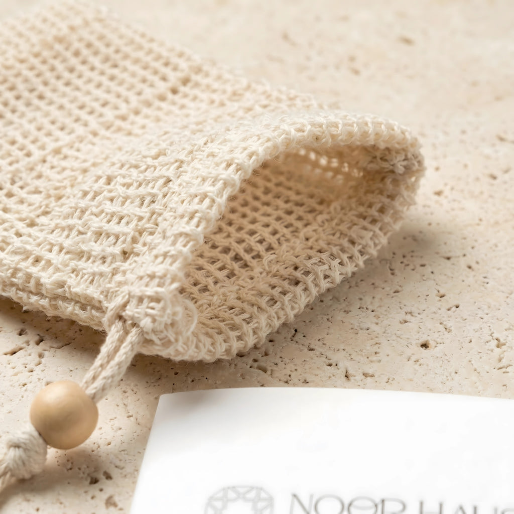 Noor Haus Cotton & Linen Soap Saver Bag