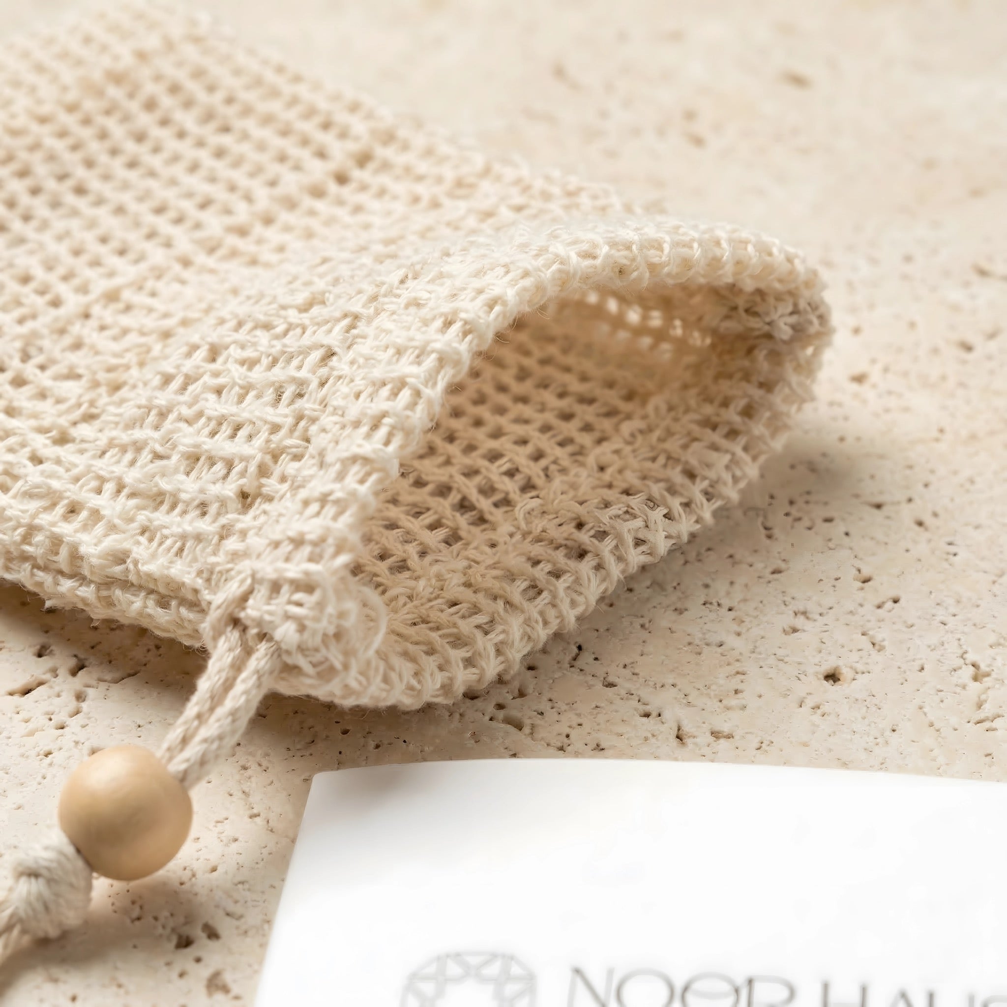 Noor Haus Cotton & Linen Soap Saver Bag